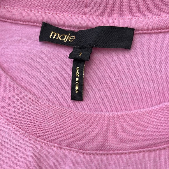 Maje Ladies Pink Roar Tiger Graphic Tee shirt-S - Picture 5 of 7